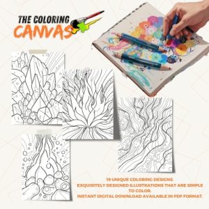 The Coloring Canvas   Glittering Lava Lakes Coloring Book