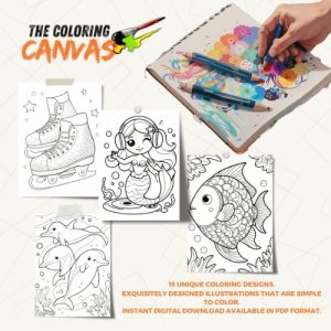 The Coloring Canvas   Mermaid Roller Disco