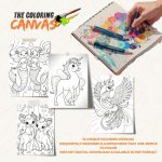 The Coloring Canvas   Neon Fantasy Creatures