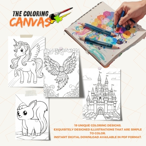 The Coloring Canvas Pixel Unicorns