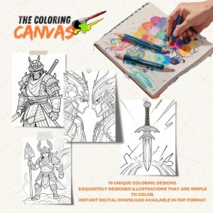 The Coloring Canvas   Color the Futuristic Warriors