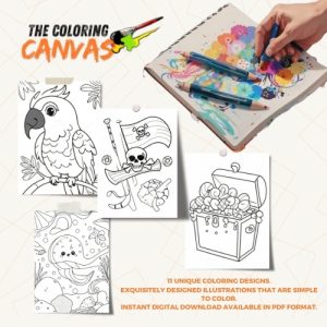 The Coloring Canvas   Pastel Pirates Coloring Book