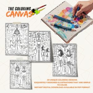 The Coloring Canvas   Ancient Egyptian Symbols Coloring Book