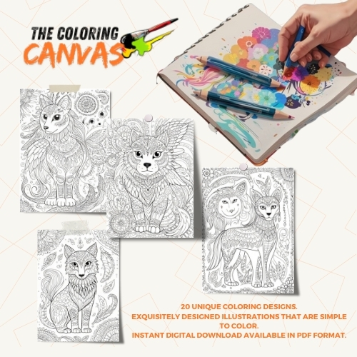 The Coloring Canvas   Animal Spirits Coloring Book