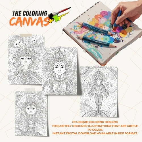 The Coloring Canvas Celestial Creatures