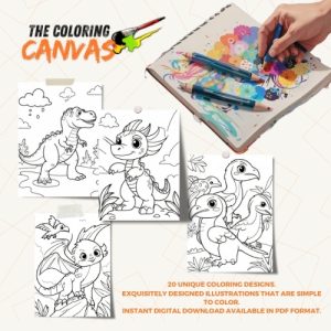 Cloud Dinosaurs Coloring Book