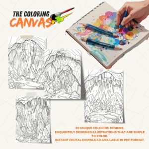 Crystal Caves Coloring Book