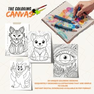 Crystal Foxes Coloring Book