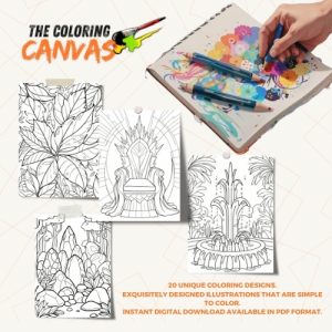 Crystal Gardens Coloring Book