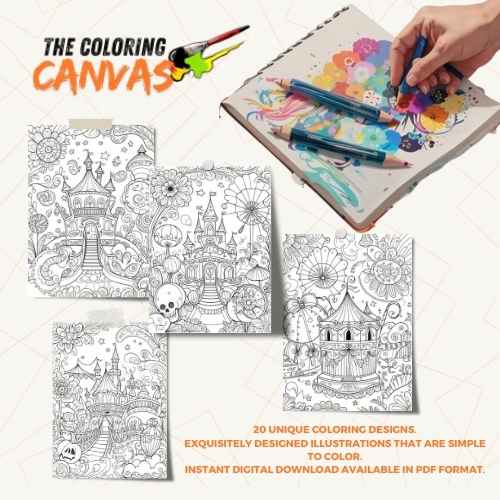 The Coloring Canvas   Carnival Coloring Book