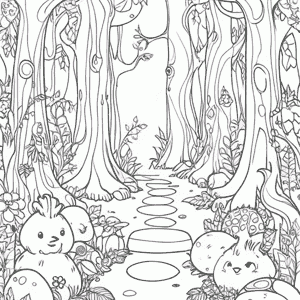 Enchanted Woods Coloring