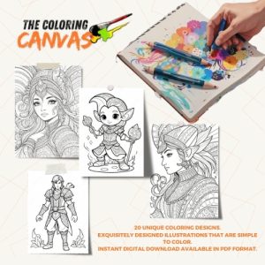 The Coloring Canvas   Fantasy Figure