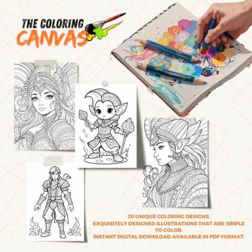 The Coloring Canvas Fantasy Figure