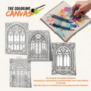 Gothic Windows Coloring Book