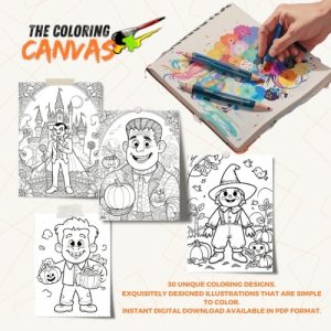 The Coloring Canvas   Halloween Adventures Coloring Book