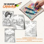 The Coloring Canvas Japanese Culture Coloring Book