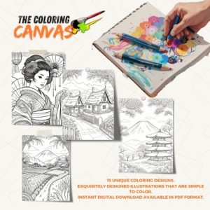 The Coloring Canvas   Japanese Culture Coloring Book