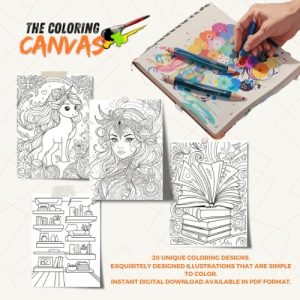 The Coloring Canvas   Magical Libraries