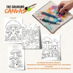 The Coloring Canvas Mushroom Villages Coloring Book