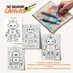 The Coloring Canvas Robot Figures Coloring Book