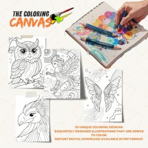 The Coloring Canvas Enchanted Night Owls Coloring Book