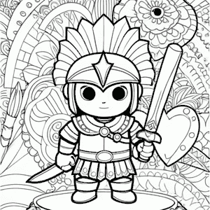 Warriors & Fighters Coloring Book