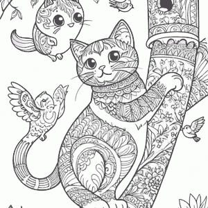 Cat Lovers Coloring Book