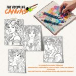 The Coloring Canvas   Art Nouveau Portraits Coloring Book