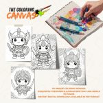 The Coloring Canvas   Warrior Kawaii Coloring Book